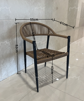 Chaise de restaurant en métal imperméable de style moderne pour jardin, maison, bar ou appartement, mobilier de restaurant