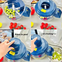 Moderne Plastic Automatische Elektrische Multi-Functionele Knoflook Druivenpruim & Fruit Dunschiller Huishoudelijke Keukengereedschap