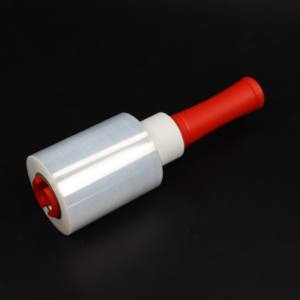 فيلم مطاطي صغير شفاف من Lldpe مع مقبض دوار وشريط مطاطي أسطواني محمول باليد - Product Image 5