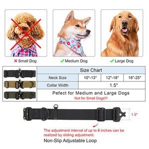 <span class=keywords><strong>Collar</strong></span> de perro ajustable de nailon para mascotas transpirable táctico de lujo de nuevo diseño con hebilla de liberación rápida de seguridad - Product Image 5