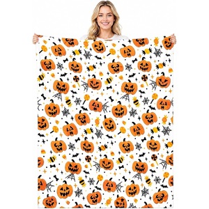 <b>Halloween</b> Pumpkin Flannel <b>Blanket</b> Throw <b>Blanket</b> Nap <b>Blanket</b> Spooky <b>Halloween</b> Decor Skin Friendly Reversible for Winter Warmth - Product Image 4