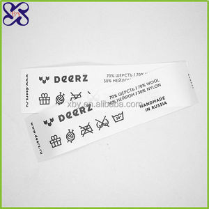 <span class=keywords><strong>Étiquette</strong></span>s de soin écologiques personnalisées <span class=keywords><strong>à</strong></span> <span class=keywords><strong>coudre</strong></span> en satin pour vêtements avec impression sérigraphique - Product Image 4