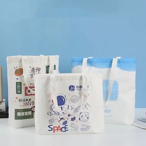 Biểu Tượng Tùy Chỉnh Kích Thước In Bông Mua Sắm Túi Sinh Thái Tái Sử Dụng Vải Hữu Cơ Túi Xách Màu Đen Đồng Bằng Bông Tote Túi - Product Image 6