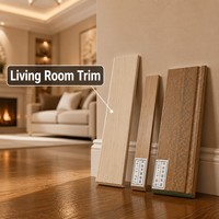 Plinthe en MDF pour la transition mur-sol, décoration intérieure, rénovation de la maison, coupe facile, installation, taille personnalisée/OEM