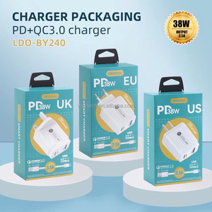 Caricatore USB Type C a 2 Porte da 38W, Caricatore Rapido con <span class=keywords><strong>Adattatore</strong></span> EU/US/UK per Telefoni Xiaomi, Samsung, Huawei - Product Image 4