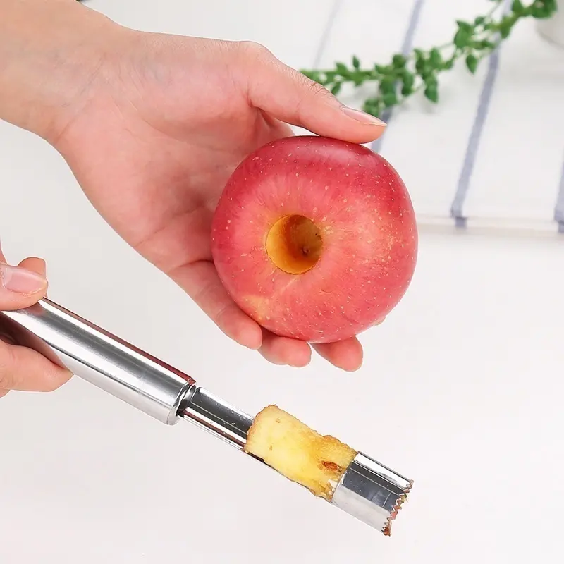 HelloWorld Stainless Steel Apple Corer Fruit Seed Core Remover Pear Apple Corer Seeder Slicer Knife Kitchen Gadgets Fruit & Vegetable Tools