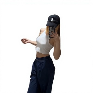 Pantalon ample taille haute élastique pour femme, couleur unie, respirant, en Spandex/Nylon, décontracté, printemps, extensible dans quatre directions 2 1 - Product Image 3