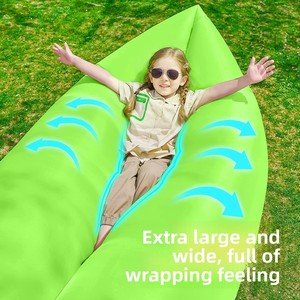 Solid Color Single Recliner Portable Camping Nap Music Concert Festival Outdoor Lazy Inflatable <strong>Air</strong> <strong>Sofa</strong> Couch - Product Image 3