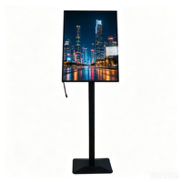 Support de menu LED noir à cadre coulissant A2 A3, panneau d'affichage lumineux, support de menu à clipser, vente chaude