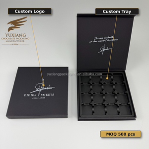 Caja de Regalo de Chocolate de Lujo Personalizada con Bandeja de Plástico de Grado Alimenticio, Caja Rígida Vacía para Bombones, del Fabricante de Empaques - Product Image 4