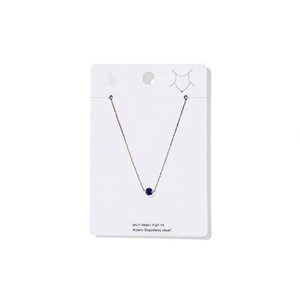 Collana con Ciondolo Blu in Acciaio Inossidabile 12mm Gioielleria Fine - Product Image 1