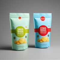 Sachets personnalisés imprimés en Mylar, résistants à l'humidité et au soleil, avec fermeture arrière, de qualité alimentaire pour biscuits, gâteaux, aliments pour bébés et sucre en conserve