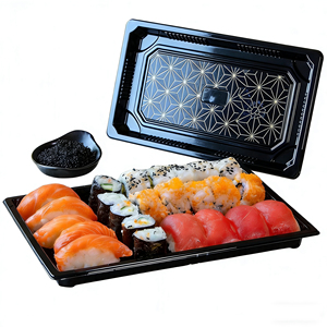 Caja de Sushi Desechable Ecológica de Plástico para Empacar Ensaladas para Llevar - Product Image 1