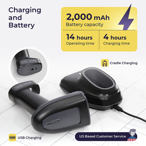 Mới Đến BWHS-23M 2D Máy Quét Mã Vạch 2.4G Không Dây + Cho Com/USB Tích cực Hiệu Suất 70 Mét Phạm Vi 1280*800 - Product Image 5