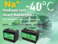 Baterai Ion Natrium OEM ODM 12V 70Ah, Baterai Starter Mobil, CCA Tinggi, BMS Pintar, Baterai Penggerak untuk Mobil, SUV, Truk