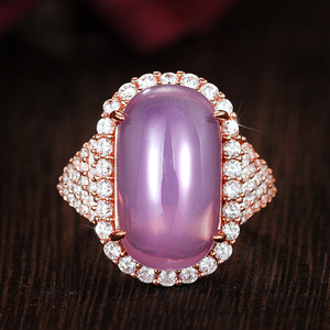 Elegante Anello Singolo Classico in Ottone Placcato Oro Rosa per Fidanzamento e Matrimonio da Donna - Product Image 2