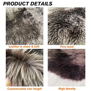 8 pezzi 8 xl pelliccia 2 tappeto in pelle di pecora mongolia di ordine minimo - Product Image 2