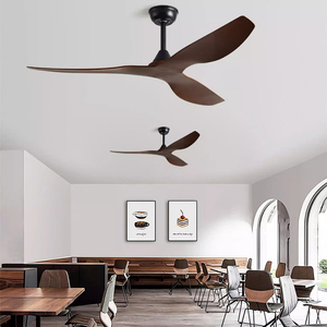 พัดลมเพดานตกแต่งห้องนั่งเล่นในบ้าน พร้อมรีโมทคอนโทรล มอเตอร์ BLDC ใบพัดไม้คุณภาพสูง - Product Image 5