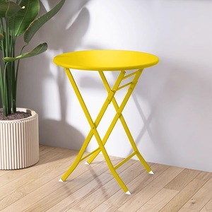 Ngoài trời <span class=keywords><strong>Bistro</strong></span> gấp Vòng nhỏ màu trắng xách tay sắt ghế và bảng cho biệt thự - Product Image 4