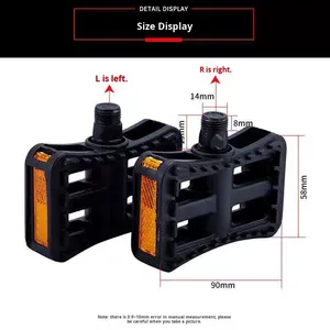 Petites pédales <span class=keywords><strong>en</strong></span> plastique durables pour vélo de route électrique Nouvelle norme nationale pour le <span class=keywords><strong>fer</strong></span> BMX - Product Image 4