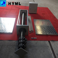 HYML 6m AZ4 Mât de levage télescopique en aluminium à verrouillage automatique avec base transversale, charge utile supérieure de 100 kg, pour éclairage, caméra, levé topographique, télécommunications et protection contre la foudre