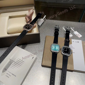 Reloj de Lujo con Diamantes Cuadrados para Mujer, Caja de Acero Inoxidable, Correa de Cuero, Reloj de Pulsera Elegante para Uso Diario y Fiestas - Product Image 2