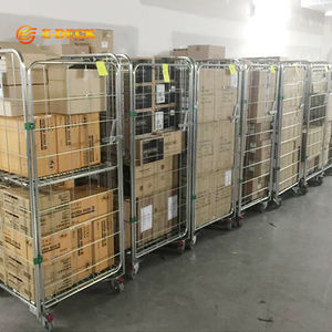 ארבעה צדדי חומר טיפול תעשיית מתכת חוט רשת מאובטח רול כלוב - Product Image 6