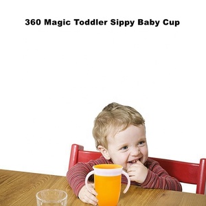 Tasse d'apprentissage Degree Magic pour bébé, anti-fuite, anti-étouffement, en silicone avec poignée, portable, pour bébés de 6 mois et plus, anti-déversement, miracle - Product Image 3