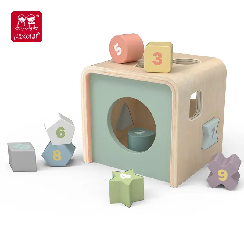 Klassisches tragbares hölzernes Montessori-Material Pädagogische europäische Farbe Spielzeug forms or tierer für Kinder, die Spielzeug lernen