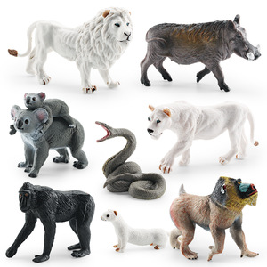 <span class=keywords><strong>Fauna</strong></span> artificial, Macaco negro africano con cresta, Hurón, mandril, jabalí, cerdo, Koala, pitón, modelo, decoración - Product Image 1