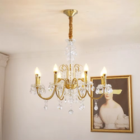 Lustre en cristal LED, design moderne et populaire, suspension de luxe dorée, vente en gros