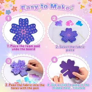 Jumon Poke-in Art - Ramo de Flores con 8 Flores y 2 Mariposas, Juego de Juguetes Educativos de Plástico Ecológico Hechos a Mano para Niñas, JSD-17 - Product Image 6
