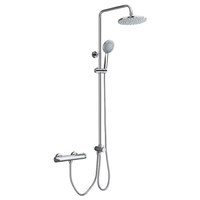 SANIPRO haute qualité montage mural 304 acier inoxydable bain douche robinets Simple double fonction colonne de douche ensemble pour salle de bain