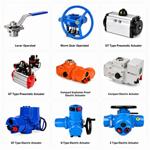 Vanne à boisseau flottant électrique intelligente à bride avec volant, corps en acier au carbone, <span class=keywords><strong>PN50</strong></span> pour milieux eau et gaz - Product Image 2