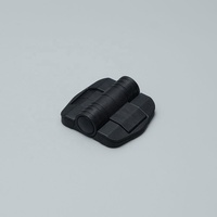 Charnière amortie à fermeture automatique en nylon noir mat pour porte de meuble de cuisine