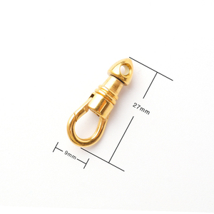 DF24 Or Accessoires de bijouterie DIY Acier titane Fermoir à ressort Anneau de jonction Connecteur de collier Apprêts de bijouterie Vente en gros - Product Image 1