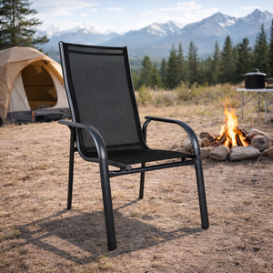 <span class=keywords><strong>Fauteuil</strong></span> d'extérieur empilable en <span class=keywords><strong>aluminium</strong></span> à dossier haut FULL ALU STACK, chaise en maille d'<span class=keywords><strong>aluminium</strong></span> pour patio, jardin, <span class=keywords><strong>camping</strong></span>, durable, antirouille, design empilable - Product Image 2