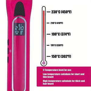 Professional Salon Titanium Carbide Coating Digital LCD <strong>MINI</strong> Rose Steam <strong>Hair</strong> <strong>Straightener</strong> with Removable Comb Electric Source - Product Image 6
