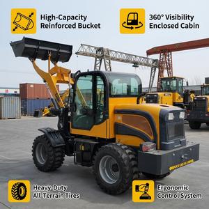 Nouvelle Arrivée Chargeuse sur pneus 2T articulée compacte avec moteur Kubota, pelle à balles pour la manutention du foin agricole, cabine fermée CE EPA - Product Image 4