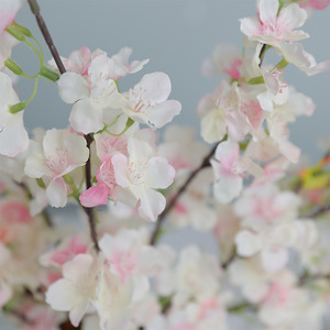 Branches de fleurs de cerisier artificielles Ruilisi, longues, à fourches, en plastique et soie, pour la décoration de mariage et de la maison - Product Image 4