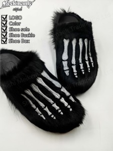 Pantuflas de Felpa Personalizadas 2026, Sandalias Cálidas con Bordado y Forro de Peluche Suave para Hombre - Product Image 4