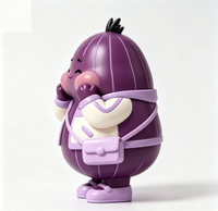 Figurine Personnalisée en PVC et ABS en Forme d'Aubergine de Dessin Animé, Statue Artistique Fabriquée en Chine, Figurine de Designer Personnalisée OEM pour Vente en Gros de Marques