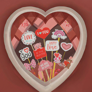 Set di Decorazioni per Torte e Cupcake a Forma di <span class=keywords><strong>Orsetto</strong></span> in Carta per San Valentino - Accessori per Pasticceria - Product Image 2