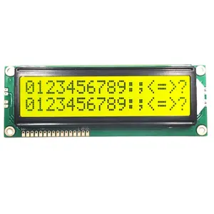 15 years factory and factory price lcd cob1602 yellow-green 16x2 big character lcm lcd display module