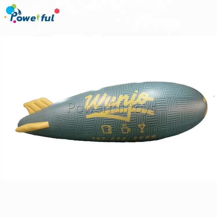0.18mm पीवीसी विज्ञापन ब्लींप हीलियम inflatable हीलियम हवाई पोत गुब्बारा