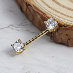 Piercing story 14K en <span class=keywords><strong>or</strong></span> massif 5mm, ensemble de dents, anneau de mamelon, haltère Sexy, bijoux de Piercing pour le corps - Product Image 4