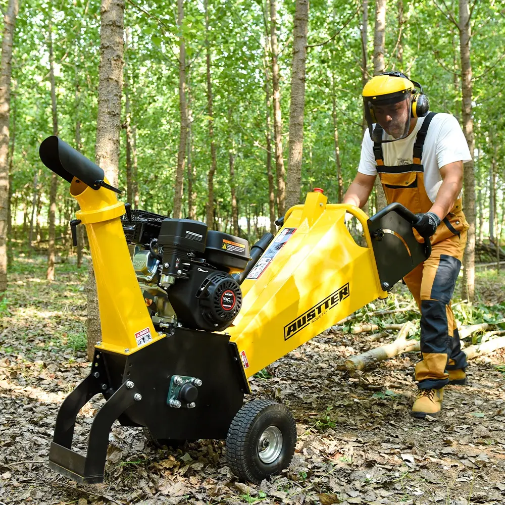 AUSTTER Trituradora comercial 7hp Pequeña astilladora de madera para la venta