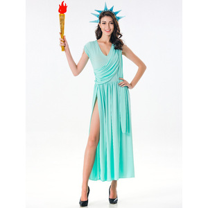 Disfraz de estatua americana de la libertad, juego de Halloween, estatua de diosa griega, vestido - Product Image 5