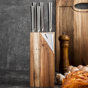 6 PCS Professional Kitchen <b>Knives</b> <b>Set</b> Japanese Chef <b>Knife</b> <b>Set</b> Stainless Steel Kitchen <b>Knife</b> <b>Set</b> with Solid Wood <b>Knife</b> Holder - Product Image 1