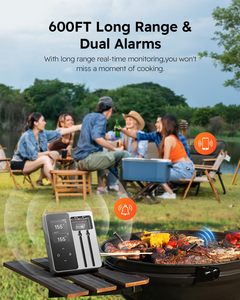 New Arrival Digital Screen Bluetooth Wireless Meat <b>Thermometers</b> Household Kitchen Oven Food <b>Thermometer</b> With Both Probe - Product Image 4
